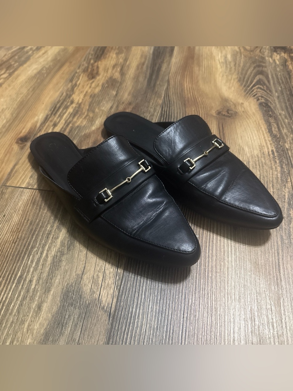 Dream Pairs Flat Mules Buckle Pointed Toe Backless Slip on Slides Loafer Size 11